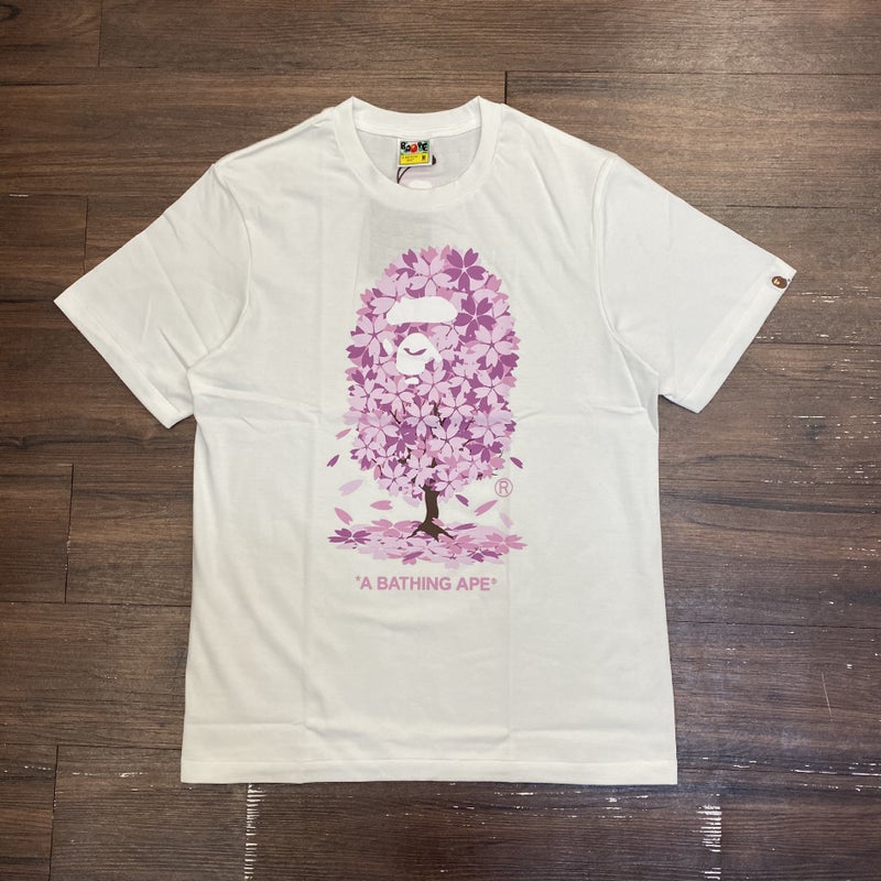 Trendy Brand Bape Japan Limited Sakura Ape Head Foam Stereo Printed Short-Sleeved T-Shirt For Men And Women Couple - Image 5