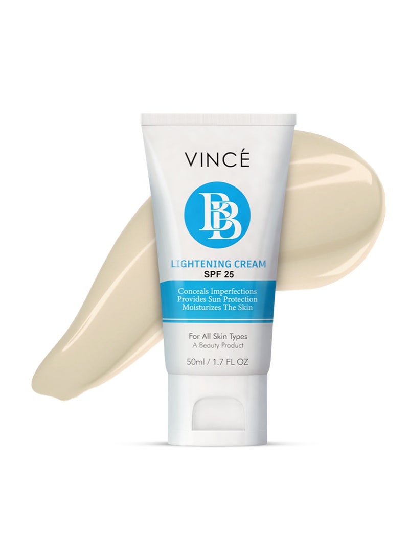 VINCE - BB Cream – Ivory (VBBC 01) – All-in-One BB & Fairness Cream – Hydrates, Primes & Conceals Imperfections for Brighter, Flawless Skin & Natural Coverage – With SPF 25, 50ml - Image 1