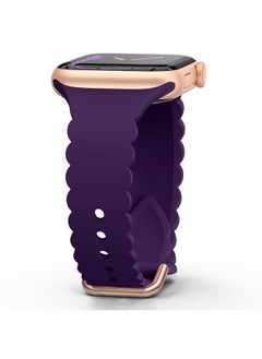 Sunnywoo Lace Sport Silicone Band Compatible with Apple Watch 38mm 40mm 41mm 42mm 44mm 45mm 46mm 49mm for Women, Soft Wristband Waterproof Replacement for iWatch Series Ultra 10 9 8 SE 7 6 5 4 3 2 1  - Image 1