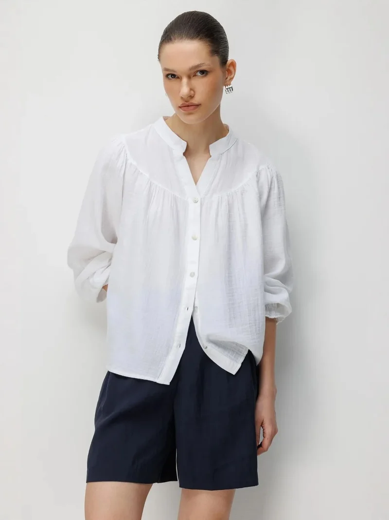 MixRay MIXRAY Muslin Cotton Shirt