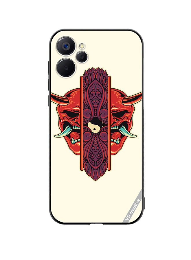 VR CREATIVE Protective Case Cover For Realme 9i 5G Oni Mask Ornament Design Multicolour - Image 1