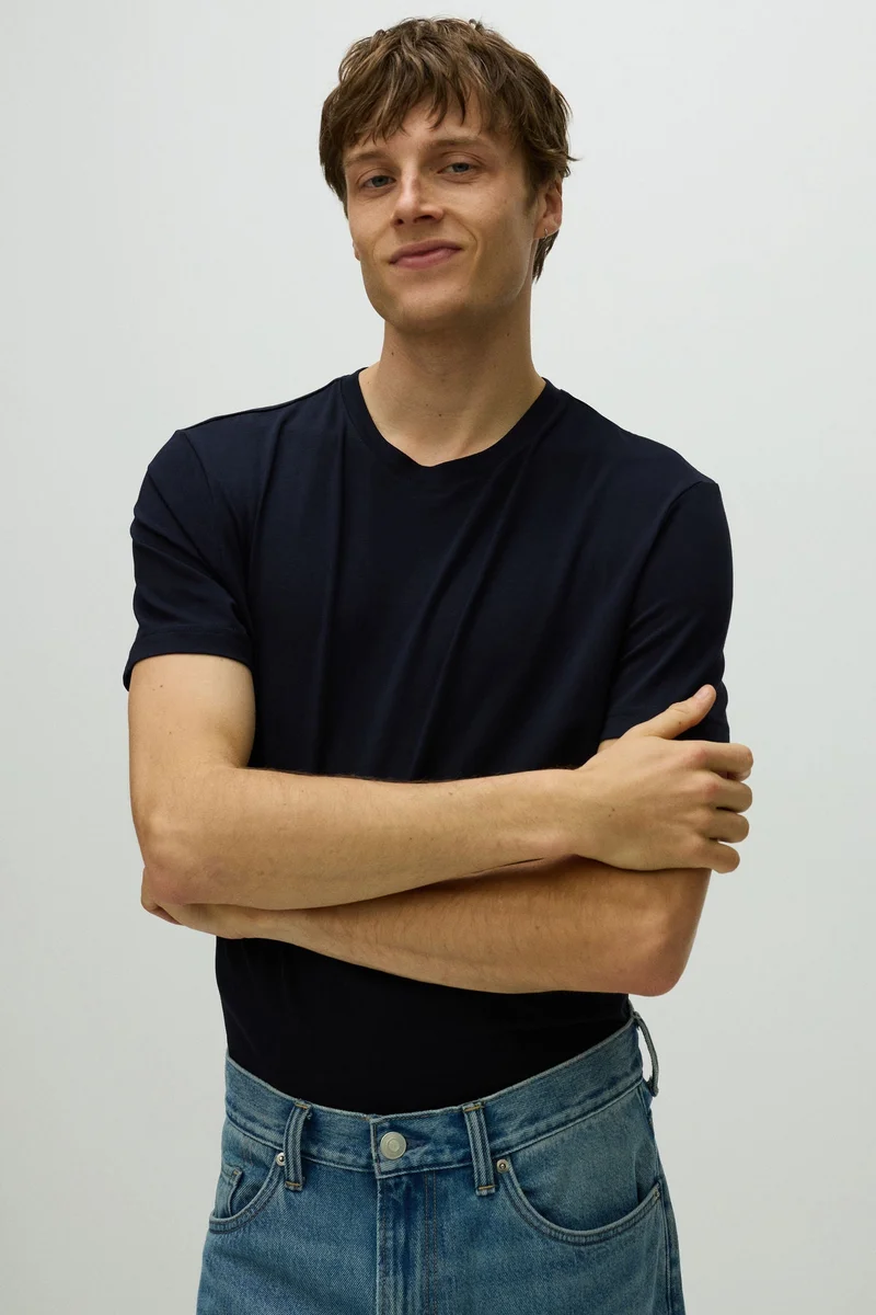 H&M Round-neck T-shirt Slim fit