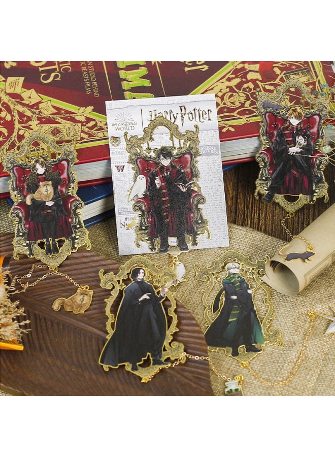 Harry Potter Genuine Metal Bookmark Harry Harry Malfoy Character Bookmark European And American Retro Magic Bookmark - Image 2