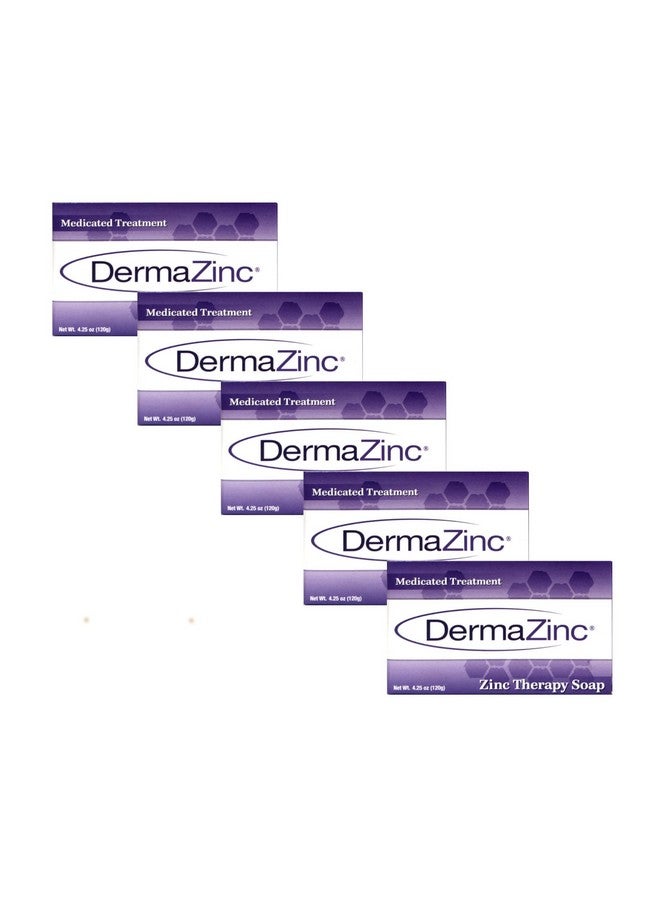 dermazinc Dermalogix Dermazinc Zinc Therapy Soap Medicated Treatment 5 Bars New Larger Size - Image 1