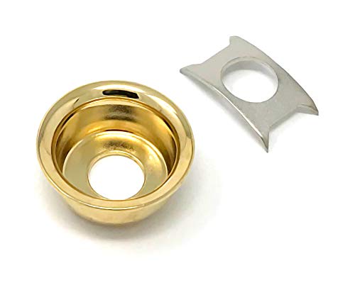 Vintage Forge Gold Cup Jack Plate for Fender Telecaster Tele Guitar Recessed Output Ferrule JPT90-GLD - Image 5