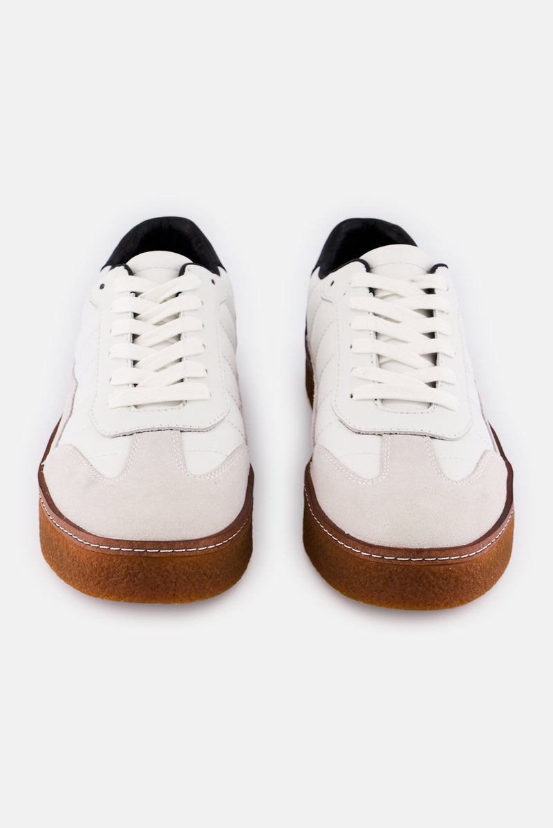 Jack Jones Men Lace Up Holm Casual Shoes, White - Image 3