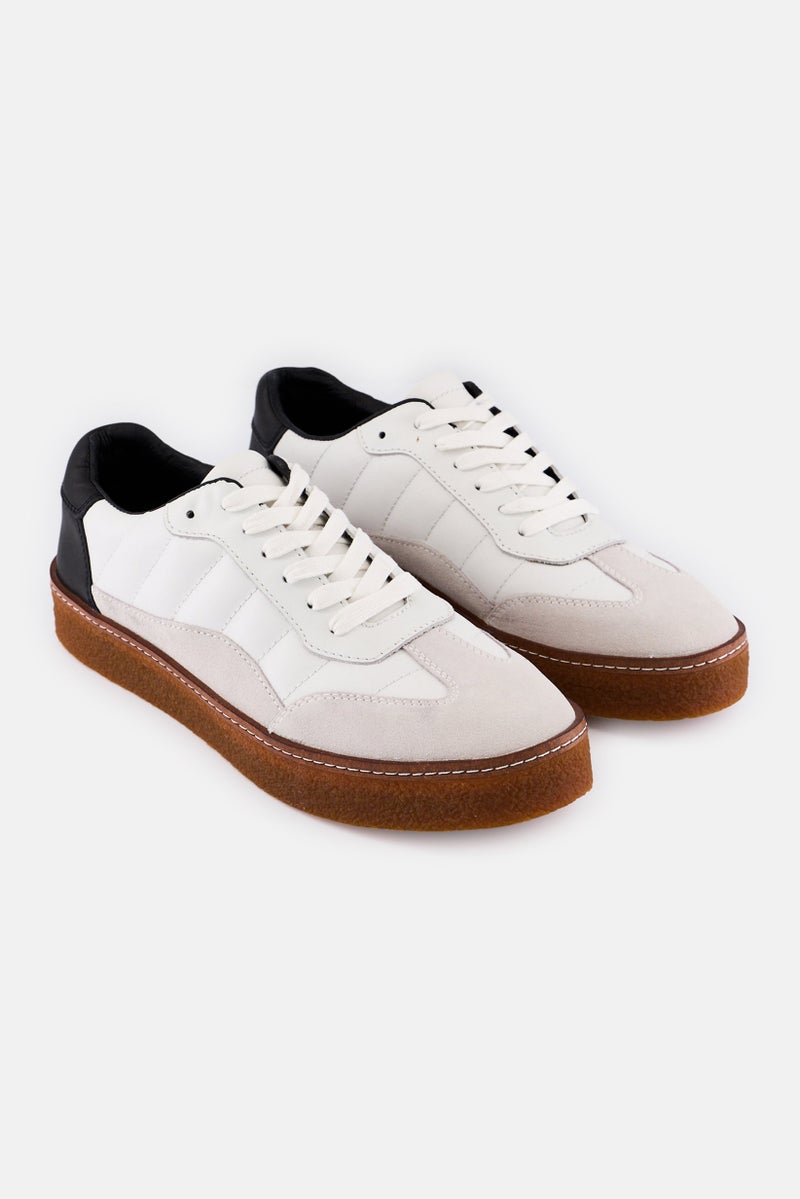 Jack Jones Men Lace Up Holm Casual Shoes, White - Image 1