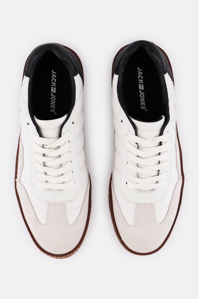 Jack Jones Men Lace Up Holm Casual Shoes, White - Image 2