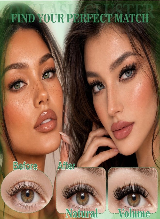FinyDreamy Enchantress Lash Clusters Kit Short Natural Individual Lashes DIY Fluffy Lash Extensions Kit Wispy with Glue Remover Tweezer by FinyDreamy (Short Enchantress Kit 8-14mm) - Image 4
