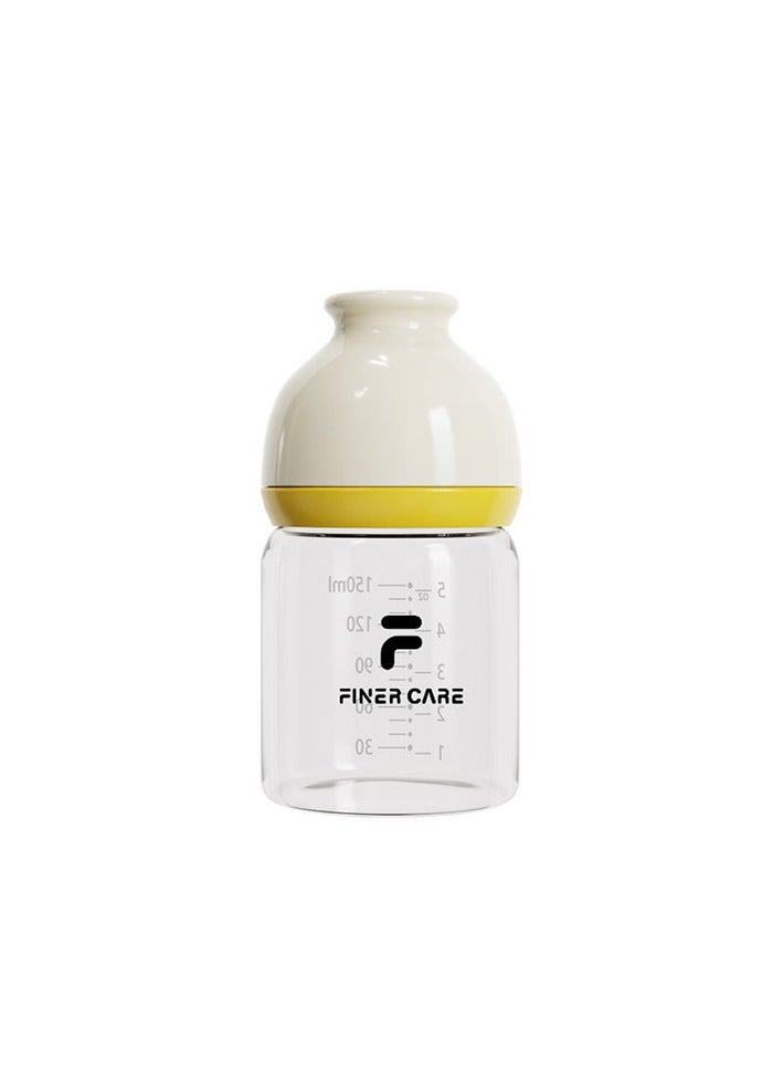 Newborn baby glass bottle, anti-flatulence wide bore water newborn baby bottle, 3-6 months special  - Image 1
