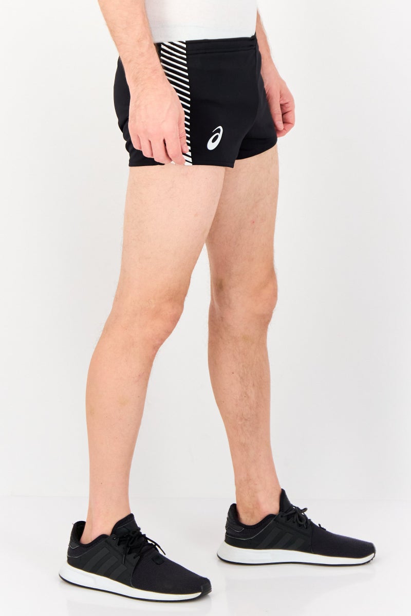 asics Men Sportswear Fit Drawstring Running Shorts, Black  - Image 2