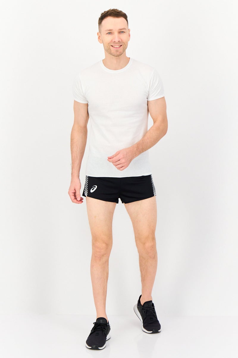 asics Men Sportswear Fit Drawstring Running Shorts, Black  - Image 4