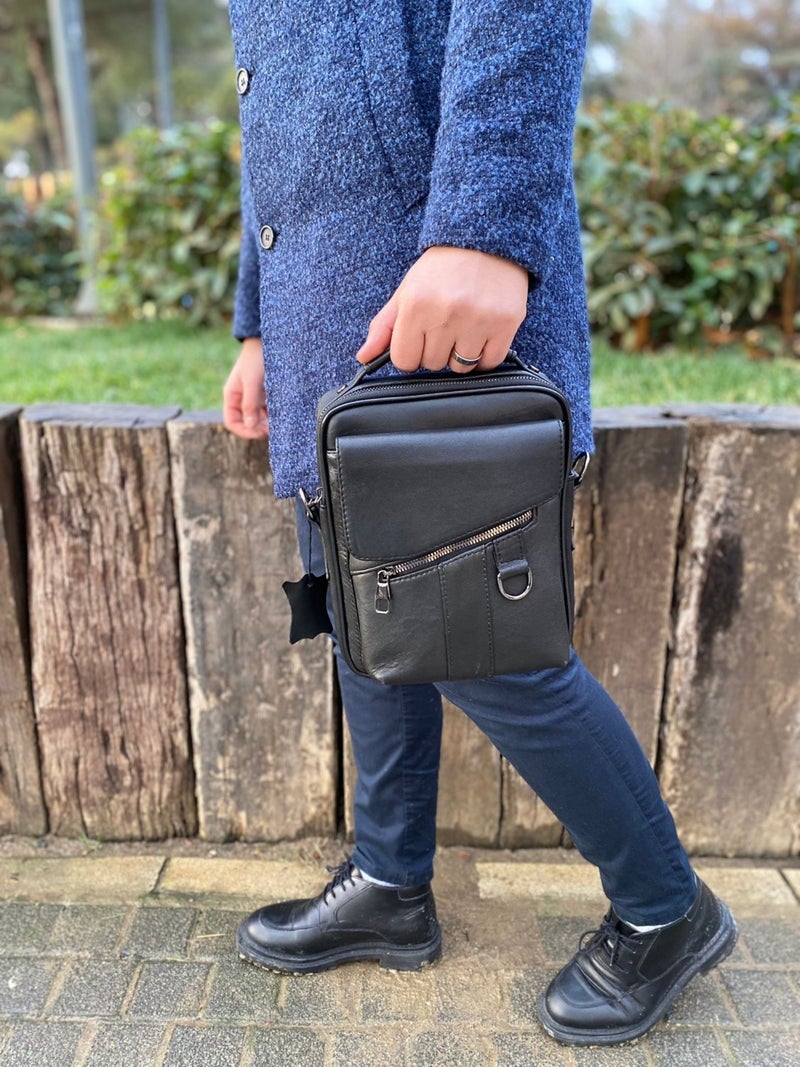 Erzeno Leather First Quality Men's Bag (Hand Shoulder and Messenger Bag) / Genuine Leather Men's Bag  - Image 1