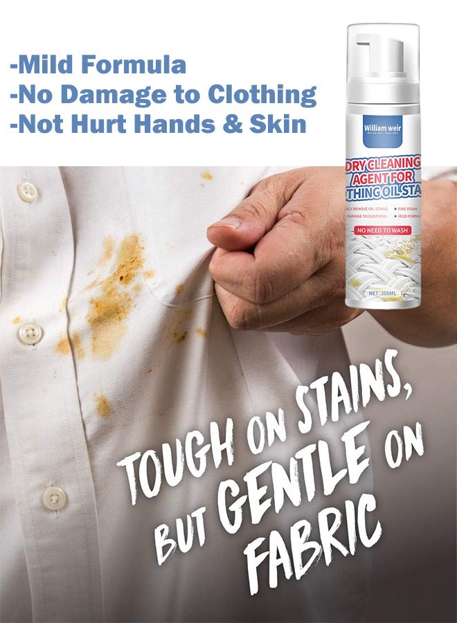 ويليام وير منظف رغوي للملابس متعدد الأغراض، مزيل البقع، رذاذ الغسيل، منظف الفقاعات للملابس، بقع القماش، يزيل بقع الزيت، القهوة، الشاي، أوساخ الدم، - Image 4