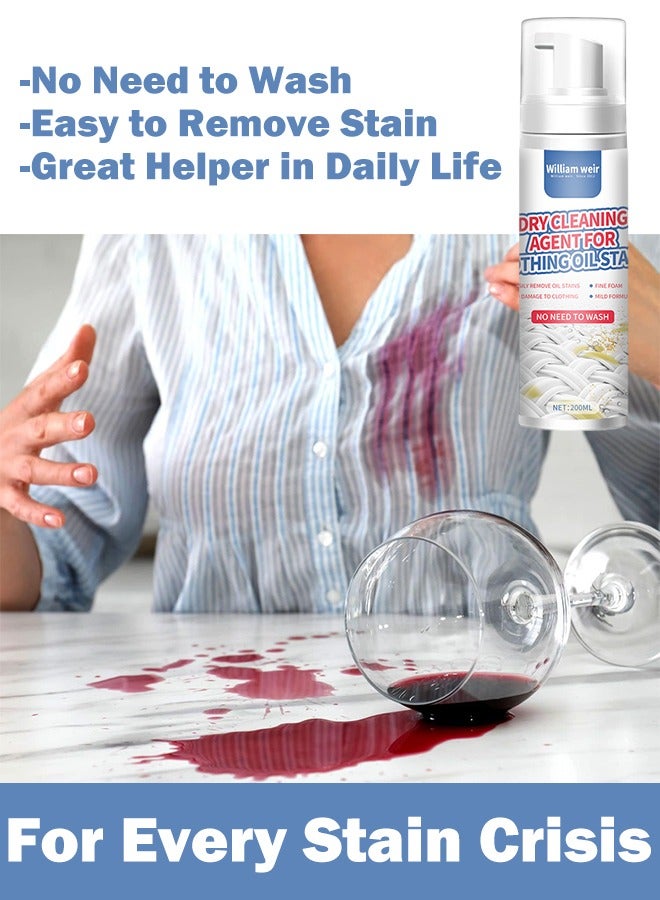 ويليام وير منظف رغوي للملابس متعدد الأغراض، مزيل البقع، رذاذ الغسيل، منظف الفقاعات للملابس، بقع القماش، يزيل بقع الزيت، القهوة، الشاي، أوساخ الدم، - Image 5