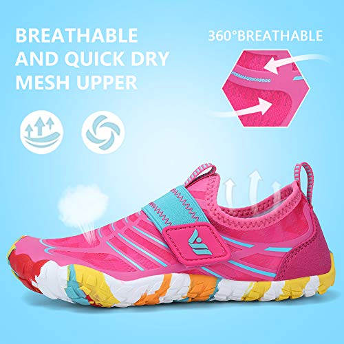 CIOR Boys & Girls Water Shoes Sports Aqua Athletic Sneakers Lightweight Sport Shoes(Toddler/Little Kid/Big Kid) U120WZ2001-M.Pink.Aqa-33 - Image 2