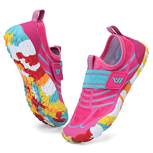 CIOR Boys & Girls Water Shoes Sports Aqua Athletic Sneakers Lightweight Sport Shoes(Toddler/Little Kid/Big Kid) U120WZ2001-M.Pink.Aqa-33 - Image 1