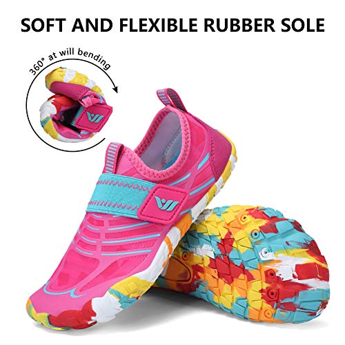 CIOR Boys & Girls Water Shoes Sports Aqua Athletic Sneakers Lightweight Sport Shoes(Toddler/Little Kid/Big Kid) U120WZ2001-M.Pink.Aqa-33 - Image 4