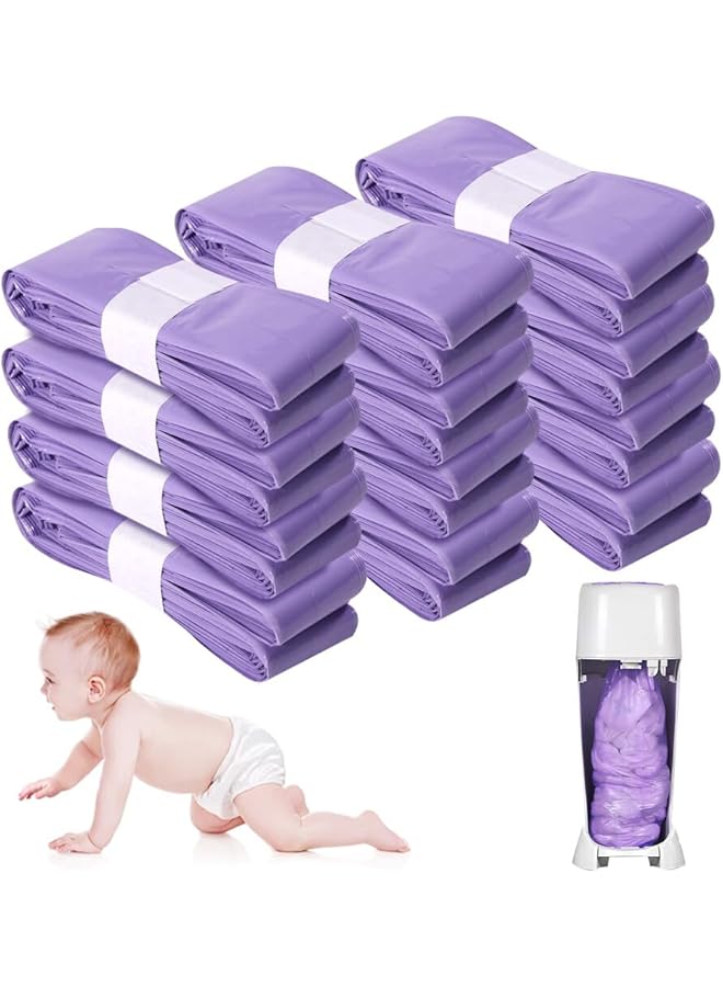 erorex Nappy Bin Refill 12Pcs Nappy Bags Bin Refill Holds Up To 280 Nappies Nappy Bin Bags Diaper Pail - Image 1