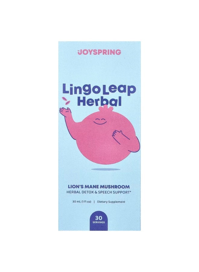 JoySpring Lingo Leap Herbal, Lion's Mane Mushroom, 1 fl oz (30 ml) - Image 4