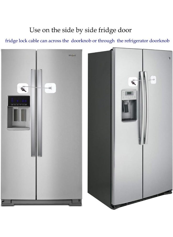 BAOWEIJD Fridge Lock, Refrigerator Locks, Freezer Lock with Key for Child Safety, Locks to Lock Fridge and Cabinets (White Fridge Lock-1Pack) - Image 5