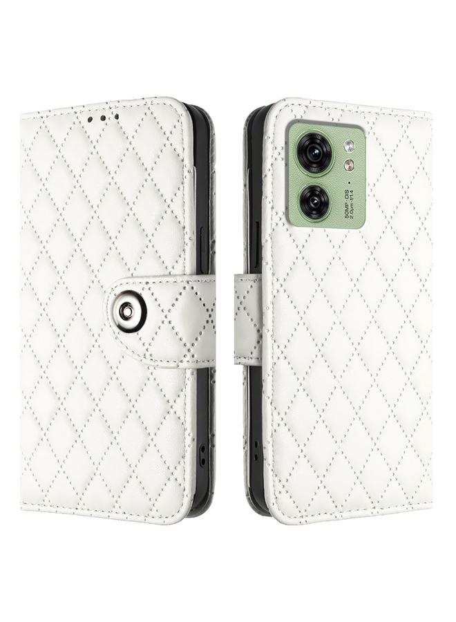 اس-توب جراب لهاتف موتورولا إيدج 40، جراب هاتف جلدي قلاب بملمس معيني مع حبل تعليق - Image 2