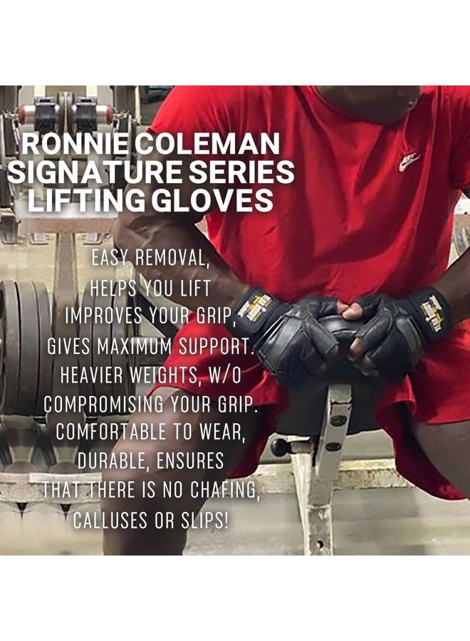 Schiek Ronnie Coleman Signature Series Lifting Gloves - Weight Lifting Grip Gloves (XL) - Image 4