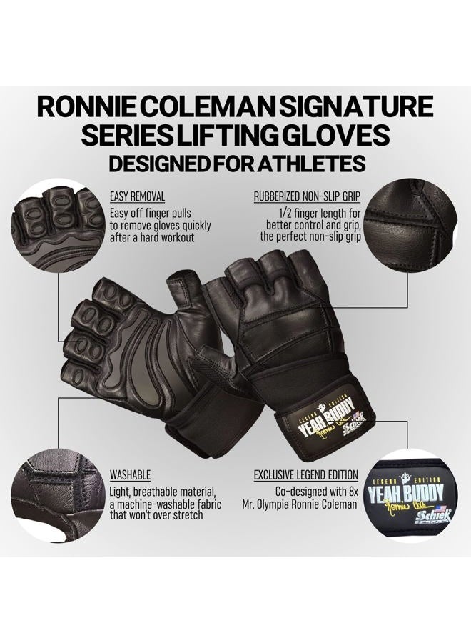 Schiek Ronnie Coleman Signature Series Lifting Gloves - Weight Lifting Grip Gloves (XL) - Image 3