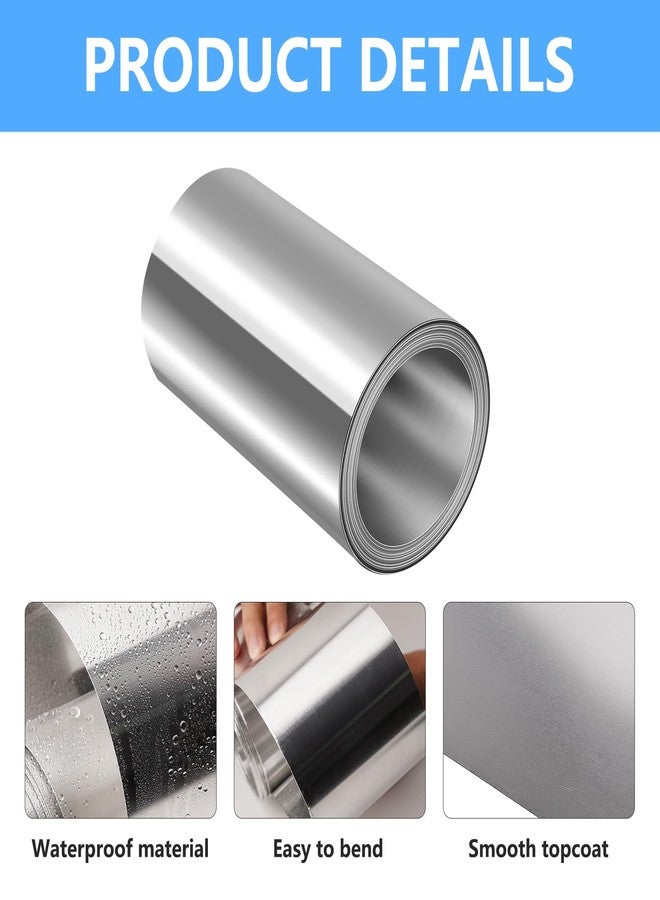 ELECTRAPICK Aluminum Flashing Roll,6in x 10ft Metal Roof Panels,32 Gauge (0.0078"/0.2mm) Aluminum Sheet Roll for Roofing Panels and DIY, Outdoor Gardens,Sealing Windows Doors, Stains Prevention - Image 4