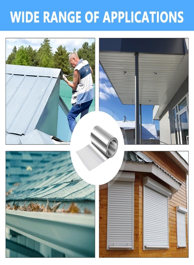 ELECTRAPICK Aluminum Flashing Roll,6in x 10ft Metal Roof Panels,32 Gauge (0.0078"/0.2mm) Aluminum Sheet Roll for Roofing Panels and DIY, Outdoor Gardens,Sealing Windows Doors, Stains Prevention - Image 5