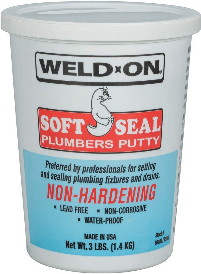 IPS WELD-ON 80103 Soft Seal Stain-Free Plumber's Putty - Lead-Free, Non-Corrosive, and Waterproof, 3 Pounds - Image 2