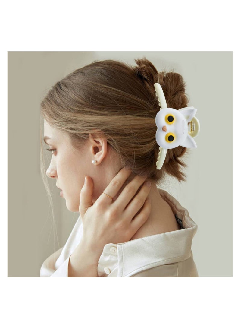 SOLARAE Cute Cat Hair Claw Clips, for Women Large Thick Long Hair Clips Strong Hold, Fashion Hair Styling Accessories for Women Girls Thin and Thick Hair, for Daily Wear, Wedding(Black & White)(4 Pack ) - Image 2