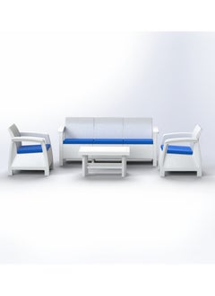 3MPlast 3MPlast Havana Sofa 4-Seater Set, Rattan Modern Outdoor Furniture, with Water Proof Cushion & Coffee table  - Image 2
