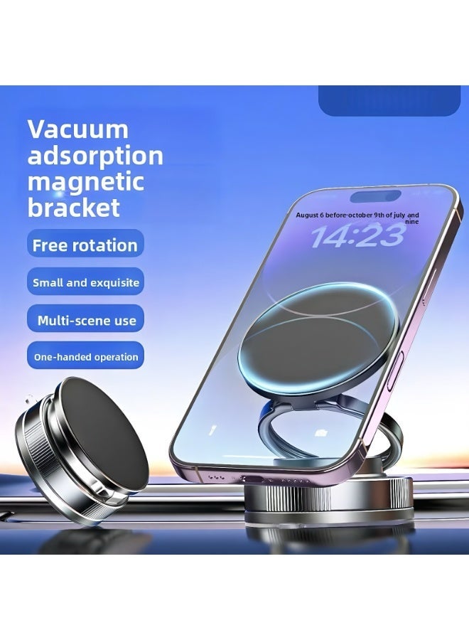 Ayshal 360° Rotation Magnetic Car Phone Holder, With Vacuum Suction Cup Foldable,Comes With Magnetic Metal Rings, Compatible With All Phone Models, Universal For Car Screens, Bathroom Tiles & Glass - Image 3