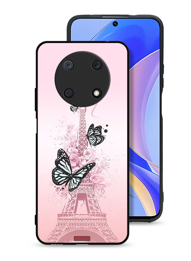 Tolwak غطاء حماية لهاتف هواوي نوفا واي 90 برسومات فراشات على برج إيفل - Image 1