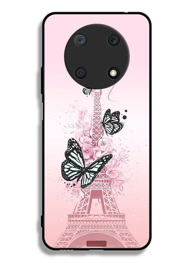 Tolwak غطاء حماية لهاتف هواوي نوفا واي 90 برسومات فراشات على برج إيفل - Image 2