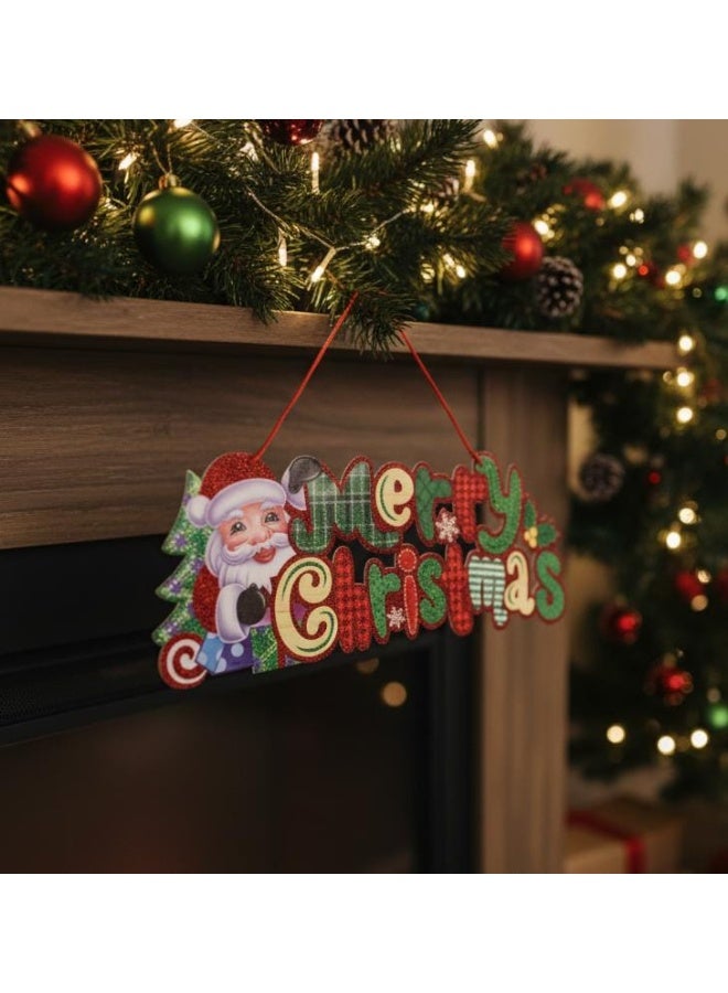 أي كي دي سي زينة جدارية كبيرة لعيد الميلاد المجيد من AKDC، مقاس 56 سم، مناسبة للباب والمنزل والاحتفالات - Image 2