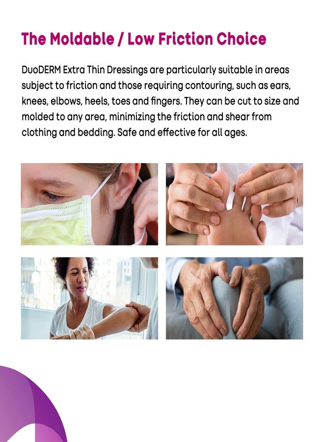 convatec ضمادة لاصقة مع مؤشر تغيير من كونفاتيك ديو ديرم سيجنال 4"x4" حواف مدببة هيدروكوليد معقمة للجروح النازفة، مقاومة للماء، خالية من اللاتكس، مرنة، مربعة، بيج، علبة 5 قطع - Image 5