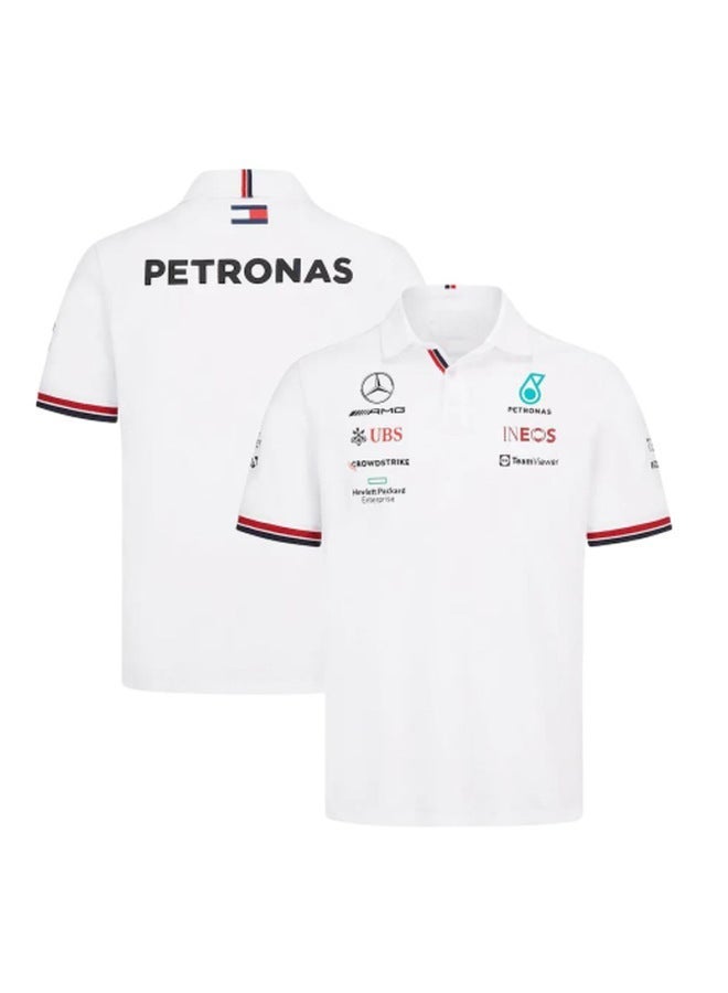 Mercedes F1 Racing Polo Shirt Men's Short Sleeve Quick Dry