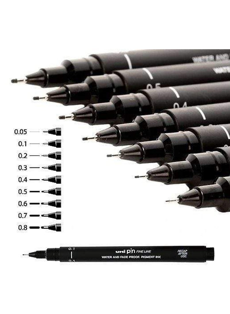 Uniball 1-Piece Unipin Fineliner Pen 0.6mm Tip Black Ink - Image 4