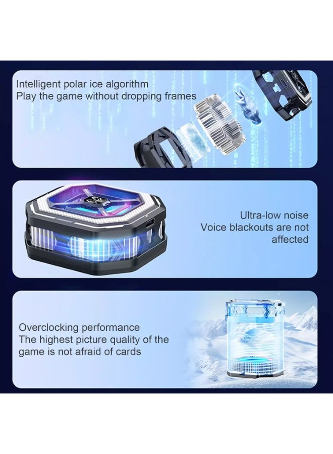 مروحة تبريد الهاتف HL01 RGB 15 واط عالية الطاقة - Image 5