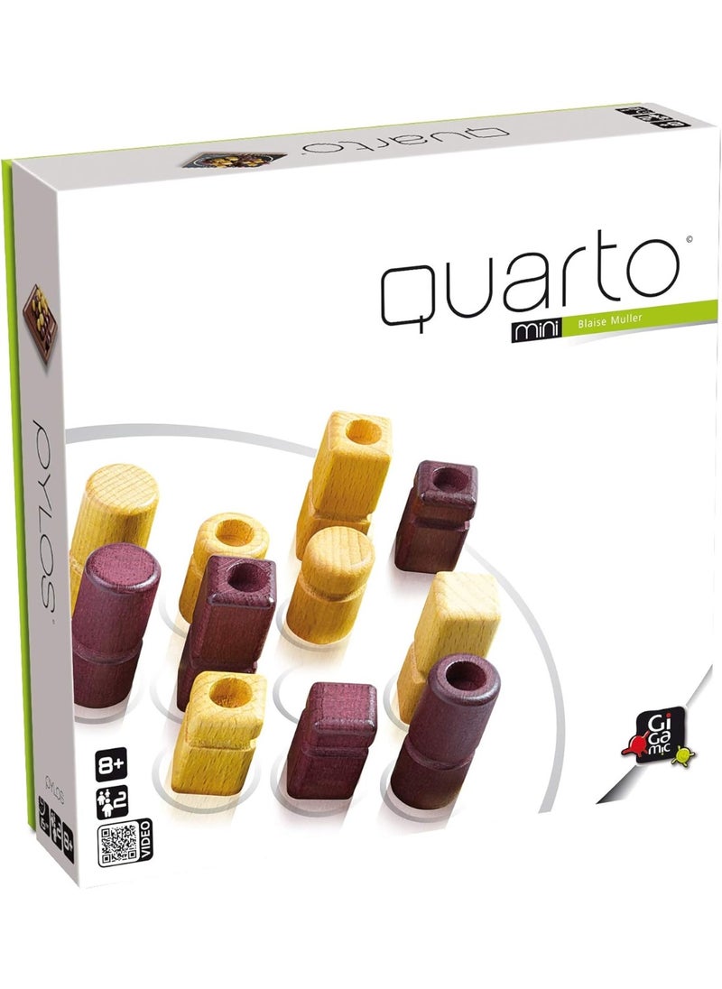 Gigamic Quarto Mini | Travel-Friendly Strategy Game for Adults and Families | Ages 8+ | 2 Players | 15 Minutes  - Image 3