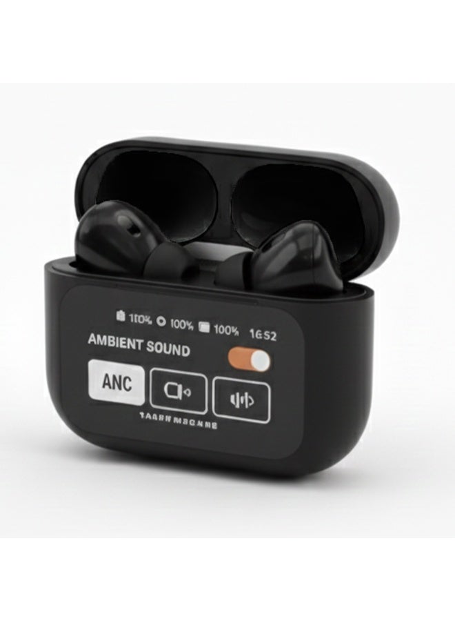 True Wireless ANC/ENC Earbuds with Touchscreen Control, Effective Noise Reduction Technology and Stylish Design - Black - Image 1