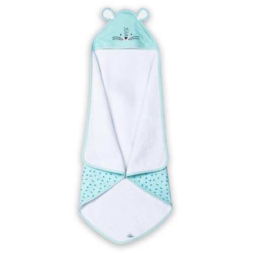 VAYA LY'L-Sun Baby Hooded Towel, Ultra Soft & Quick Absorbent Bath Towel for Newborns & Toddlers, 100% Cotton, Gentle on Baby’s Skin, Lightweight & Travel-Friendly, Color - Bunny - Image 1