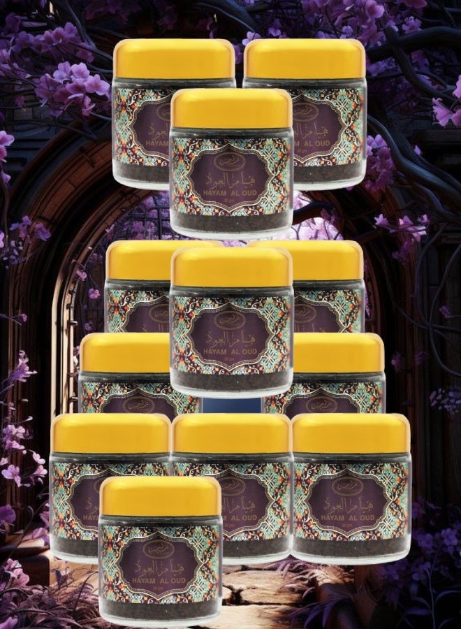 MARAHIB 12 Pieces Hayam Al Oud 30g - Image 1