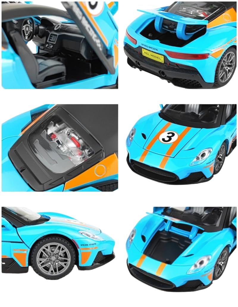 Magicwand Adult [1:22 Scale Large Die-Cast Metal Maserrati Speed Racing Car [Colors As Per Stock] With 6 Openable Doors With Music & Lights [1 Pc] - Image 3