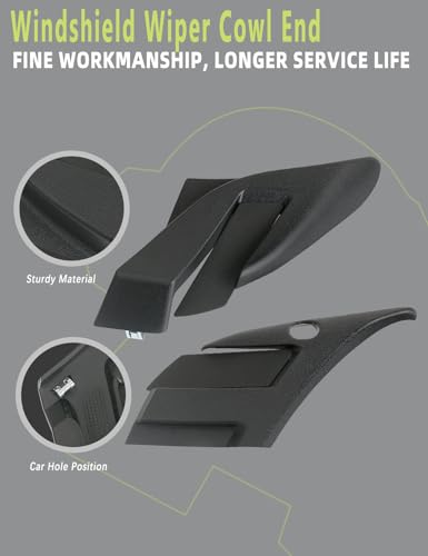 HONFQP Windshield Wiper Cowl End for Chevrolet Silverado/GMC Sierra 1999-2007/ Suburban/Tahoe/Yukon 2000-2006/ Avalanche/Cadillac Escalade 2002-2006 Accessories Parts Replaces 15287177 15287178 - Image 3