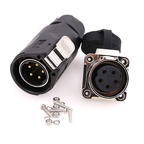 ZBLZGP XHE28 2 3 4 5 6 7 8 10 Pin Waterproof Aviation Connector IP67 Bulkhead Panel Mount Power Cable Connectors High Power LED Connector Outdoor Electric Vehicle Power Coupler (5pin) - Image 1