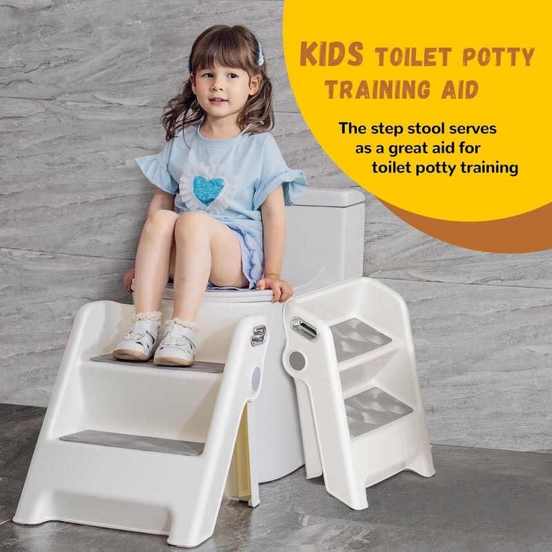 MAPPLE CREATION Toddler Tower Kitchen Stool HelperFoldableAdjustable Height Kids StandingTower Stool WCPC Certificationfor Kitchen Counter Bathroom Sink Cooking Child Ladder - Image 3