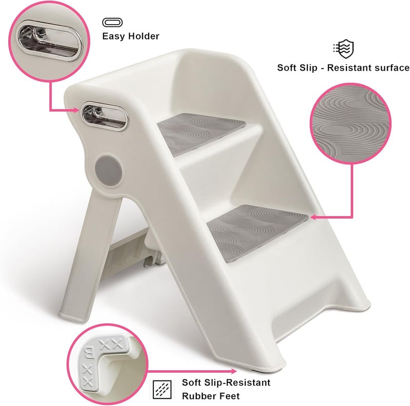 MAPPLE CREATION Toddler Tower Kitchen Stool HelperFoldableAdjustable Height Kids StandingTower Stool WCPC Certificationfor Kitchen Counter Bathroom Sink Cooking Child Ladder - Image 4